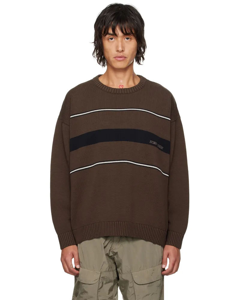 Robyn Lynch Brown Stripes Sweater Brown