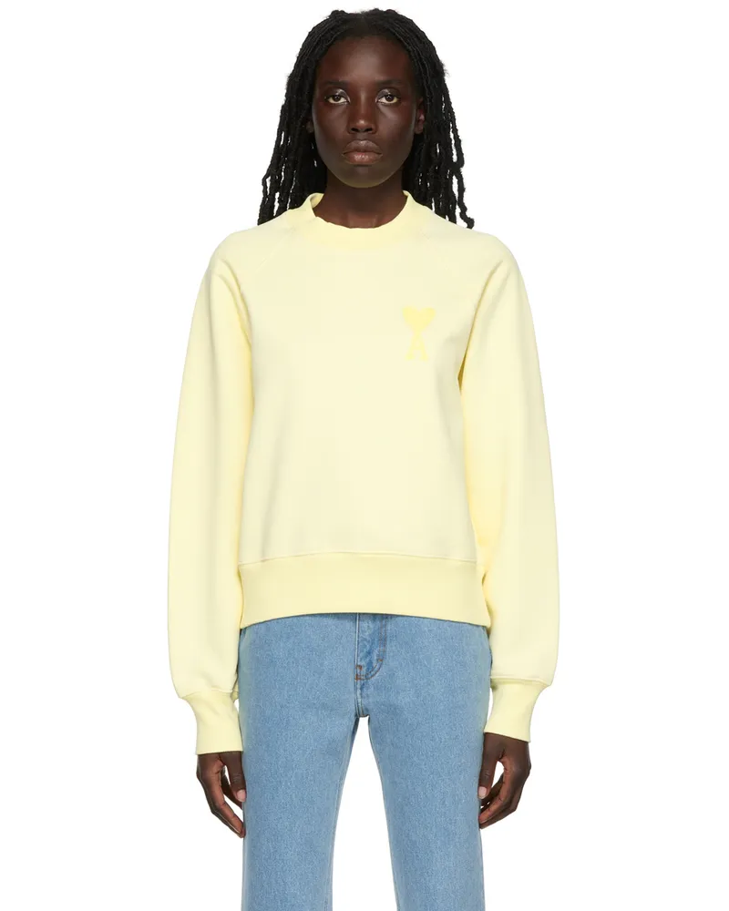 AMI Paris Yellow Ami de Cœur Sweatshirt 703