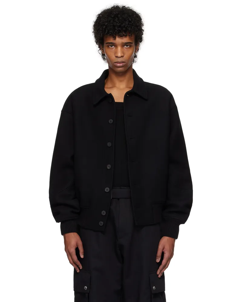 Jacquemus Black 'The Feltro' Bomber Jacket 990