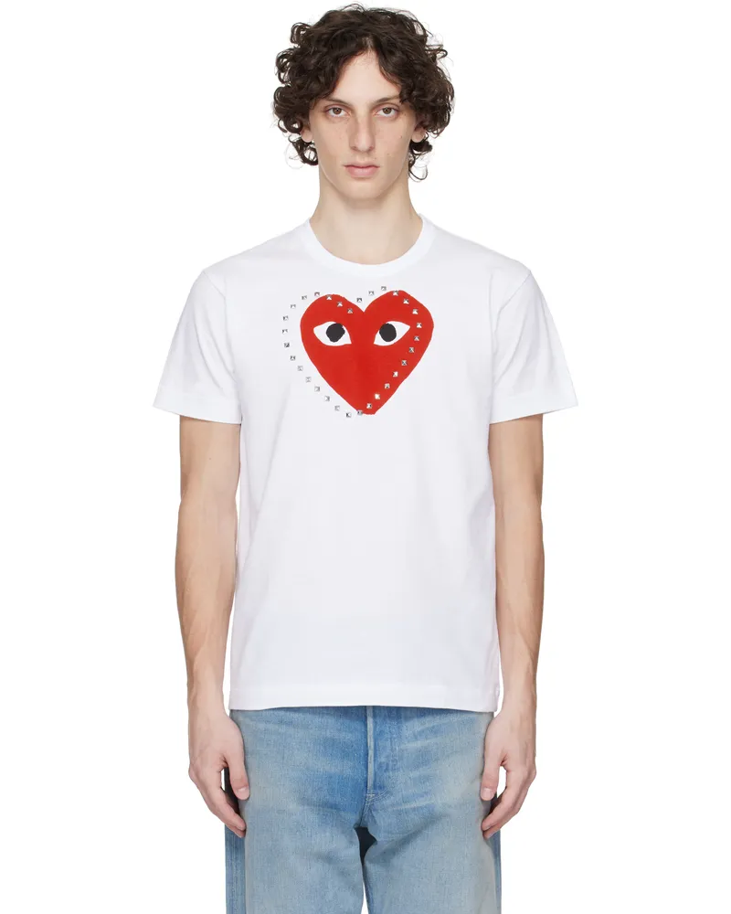 Comme des Garçons White Stud Print T-shirt 1