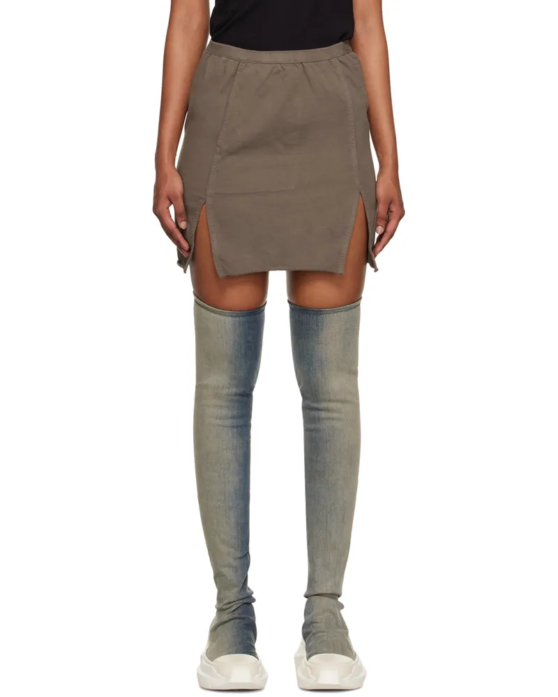 DRKSHDW by Rick Owens Gray Lido Miniskirt 34