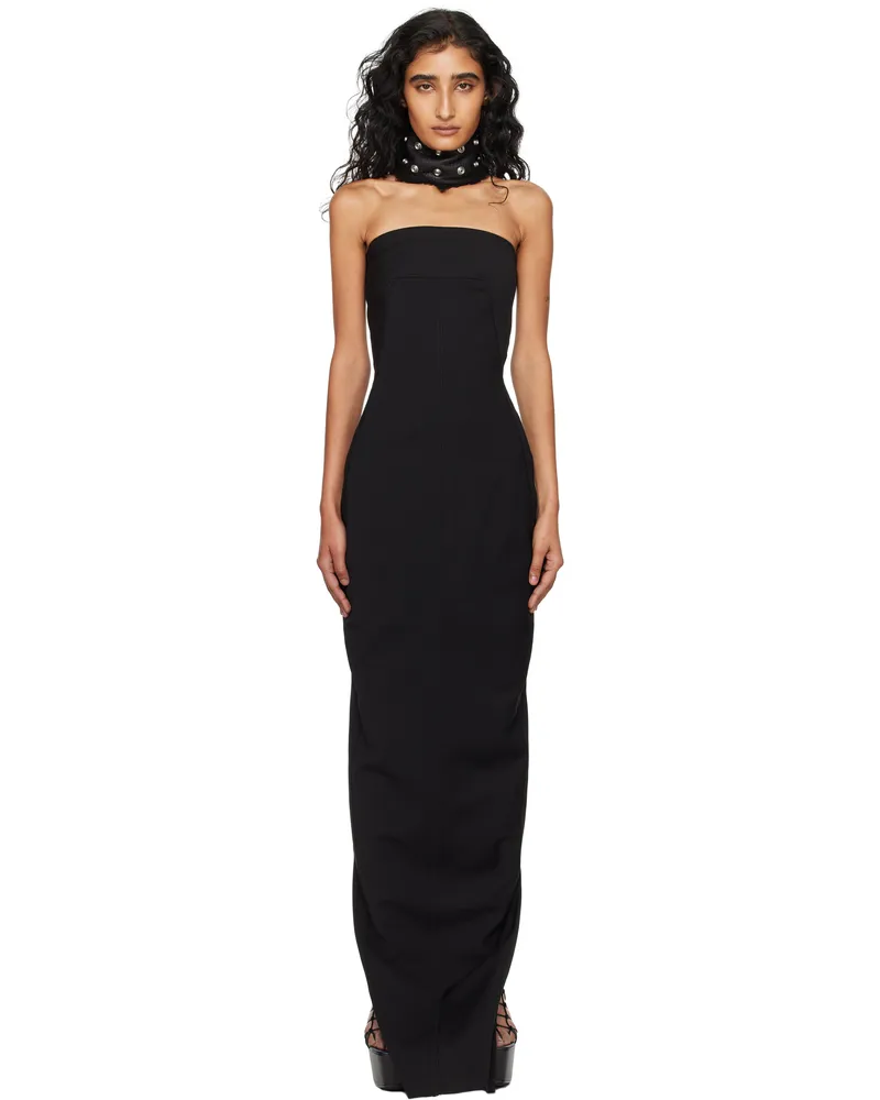 Rick Owens Black Concordians Bustier Maxi Dress 09