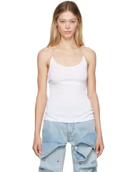 Y/PROJECT White Invisible Strap Tank Top Optic