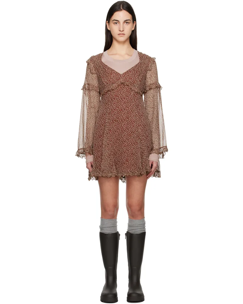 Max Mara Burgundy Cardato Minidress 001