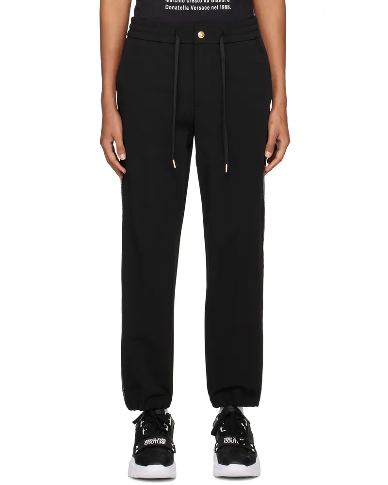 Versace Jeans Black Drawstring Trousers E899