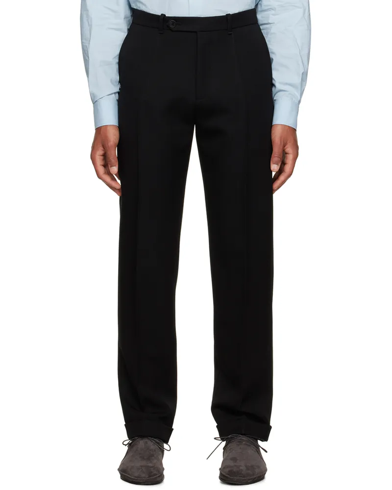 The Row Black Seth Trousers Black