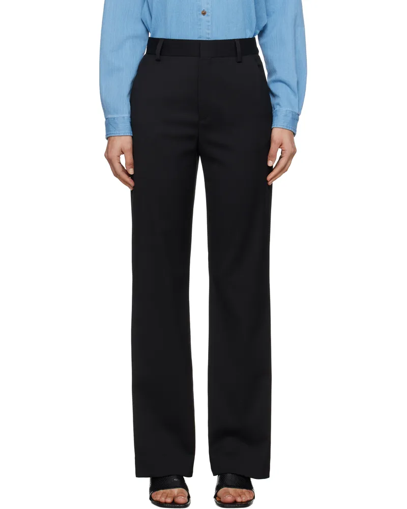 Filippa K Black High Waist Bootcut Trousers 1433