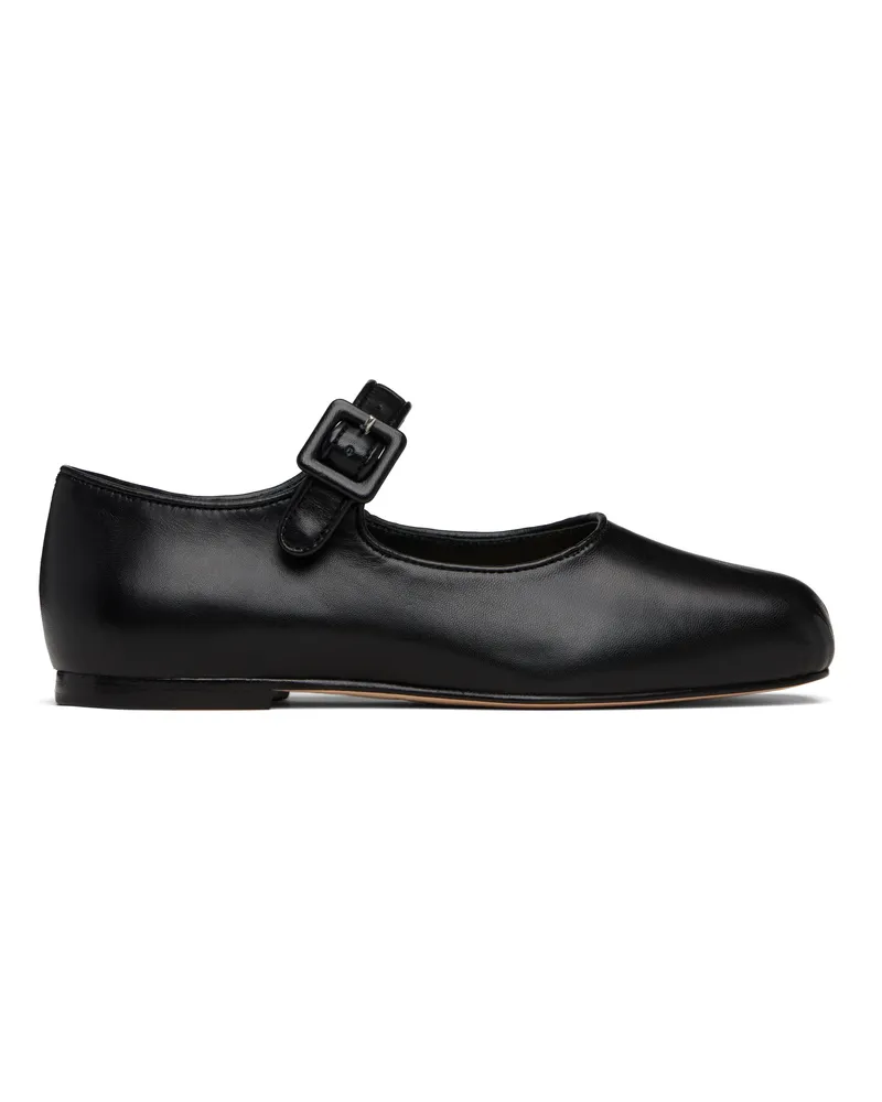 Sandy Liang Black Pointe Mary Jane Ballerina Flats 001