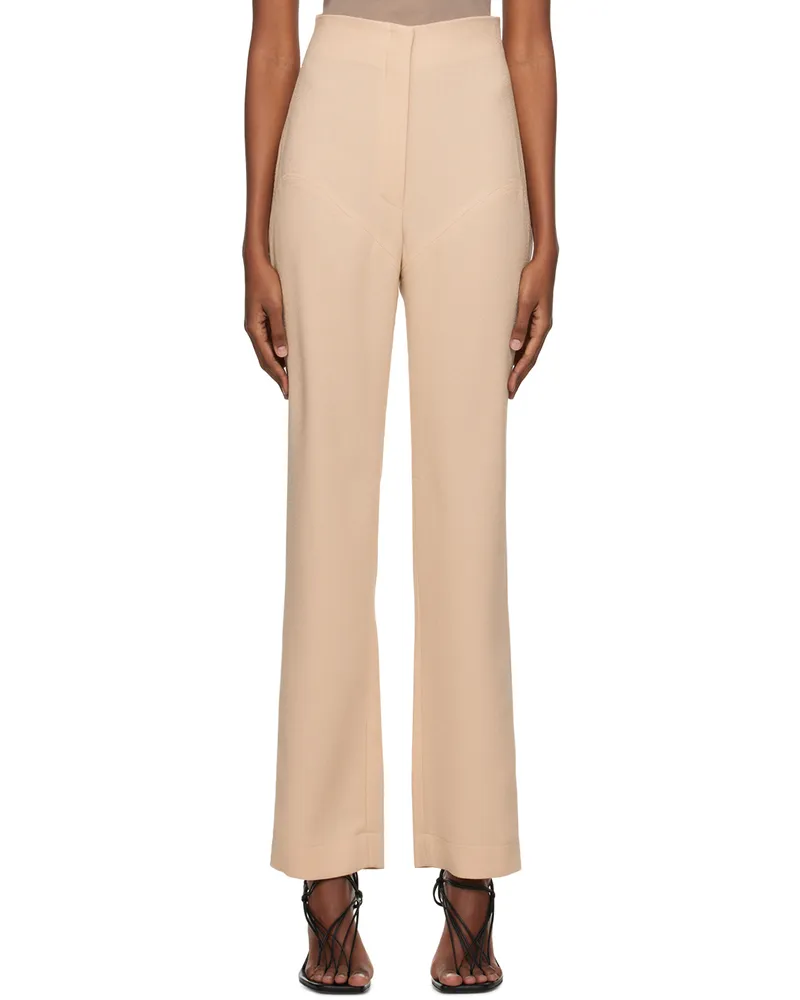 Paris Georgia SSENSE Work Capsule – Beige Paneled Trousers Sand