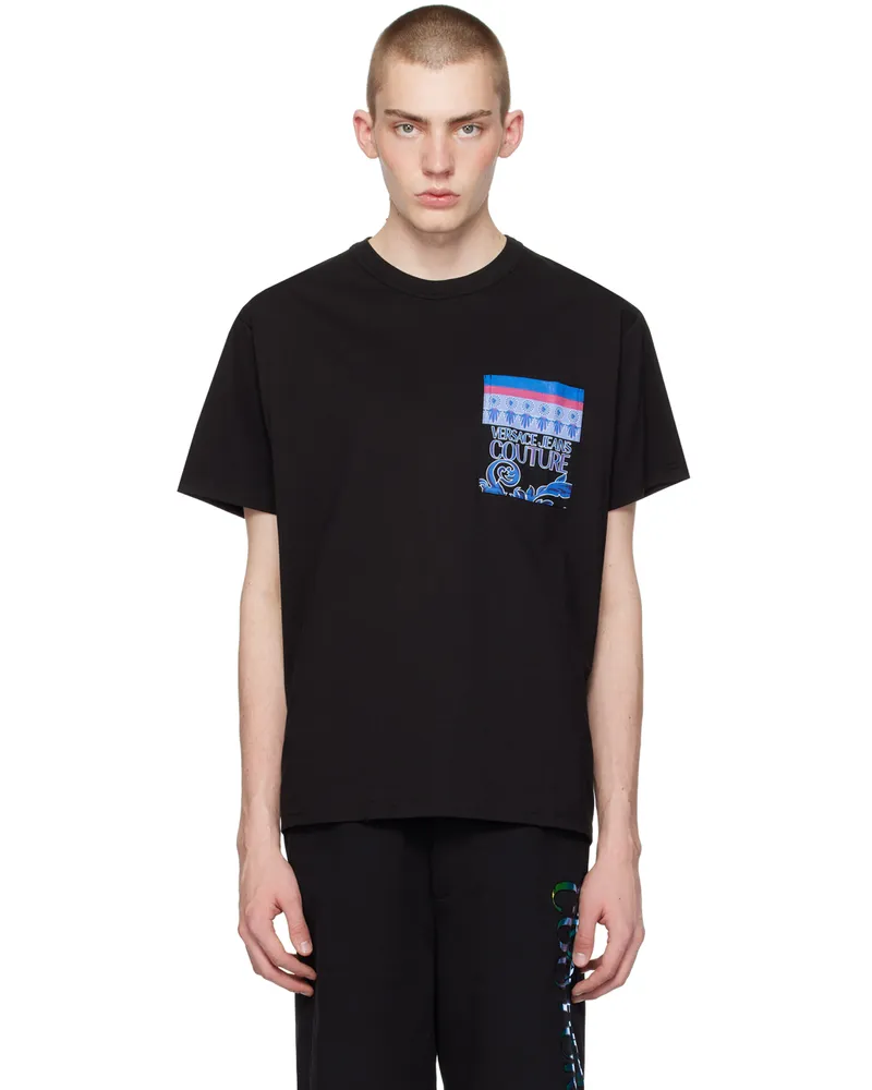 Versace Jeans Black Printed T-Shirt E899