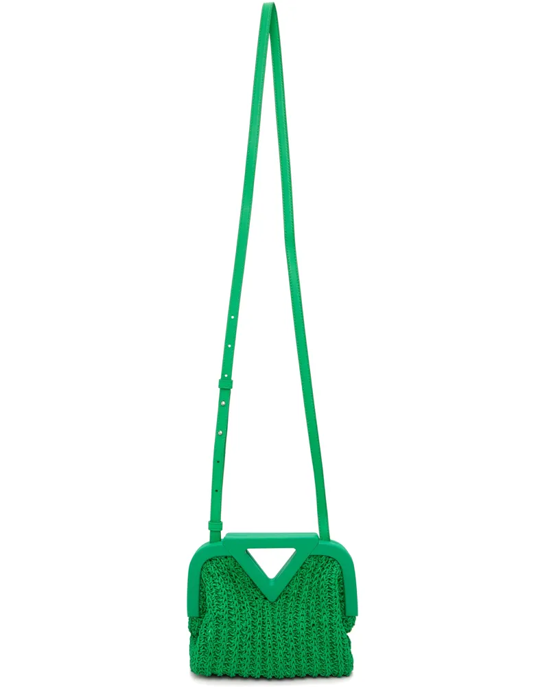Bottega Veneta Green Crochet Small Point Bag 3726