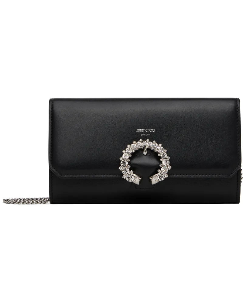 Jimmy Choo Black Wallet/Chain Bag Black
