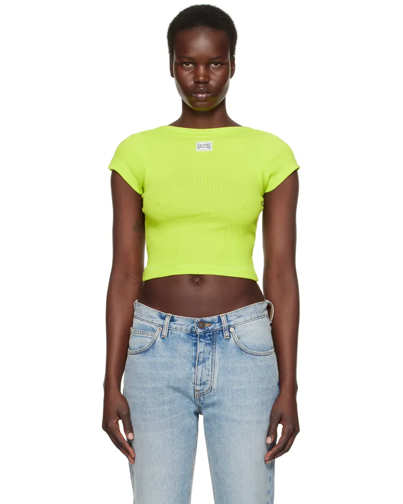 Jean Paul Gaultier Yellow 'The Patch' T-Shirt 44