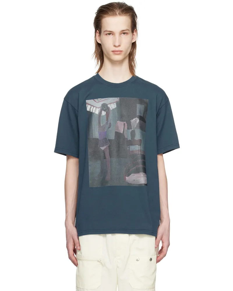 Undercover Blue Printed T-Shirt Gray