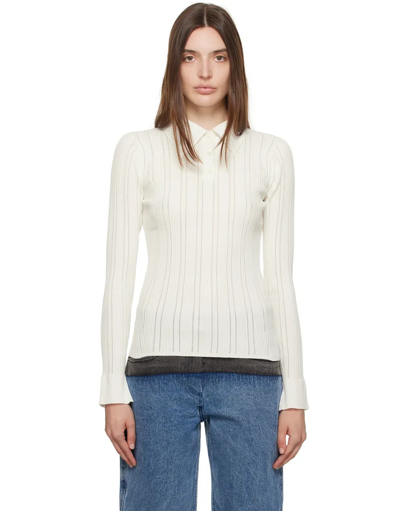 3.1 phillip lim White Three-Button Polo Iv122