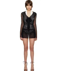 Blumarine Black Sheer Mini Dress Nnero