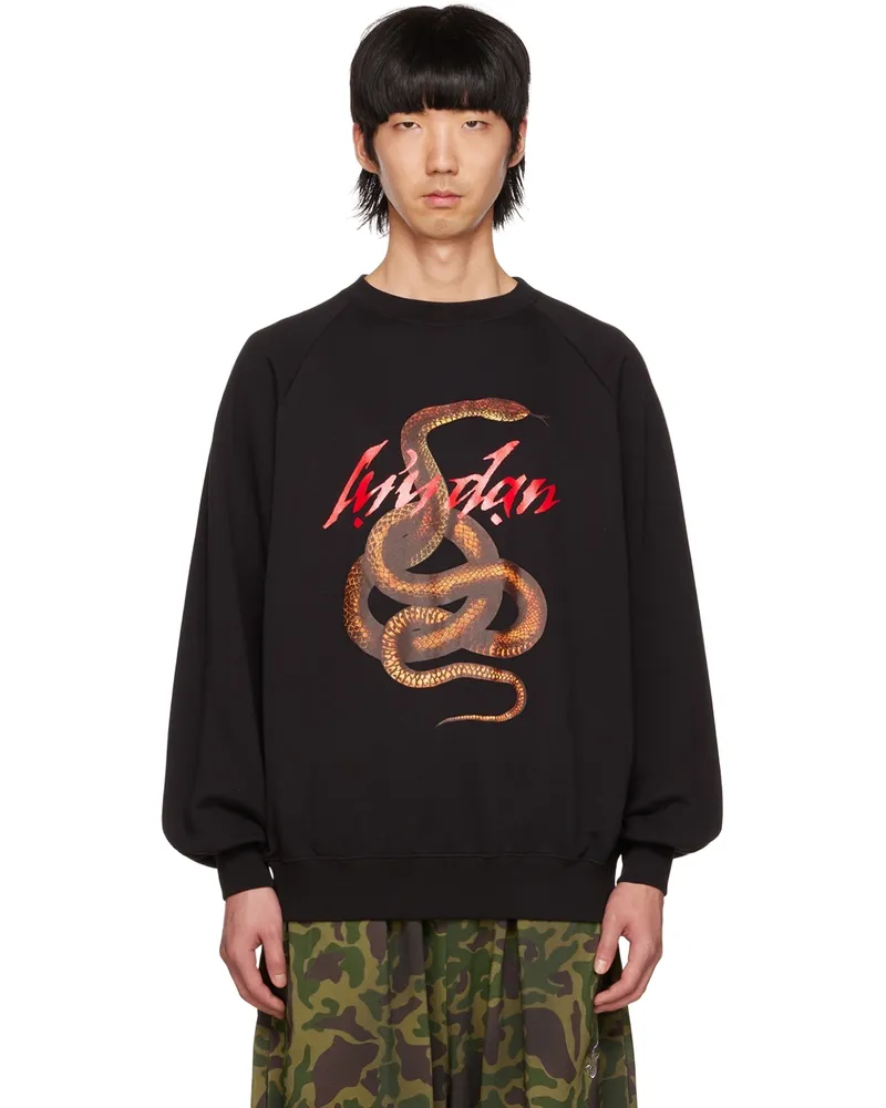 LU'U DAN Black Knotted Snake Sweatshirt Black