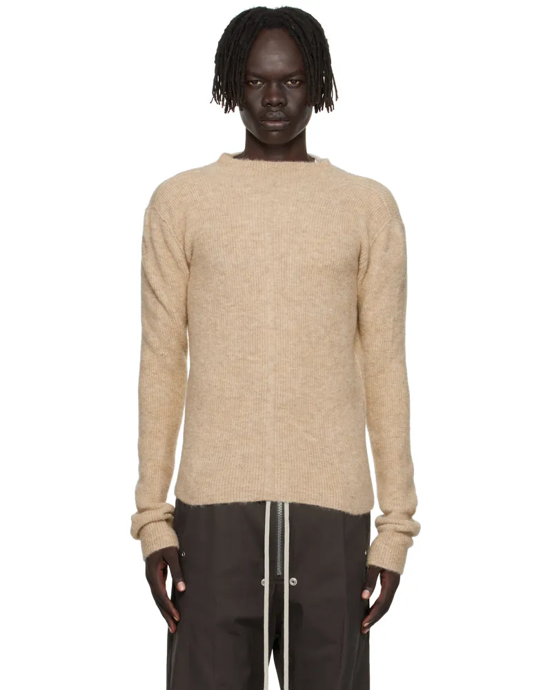 Rick Owens Beige Concordians Headon Pull Sweater 44
