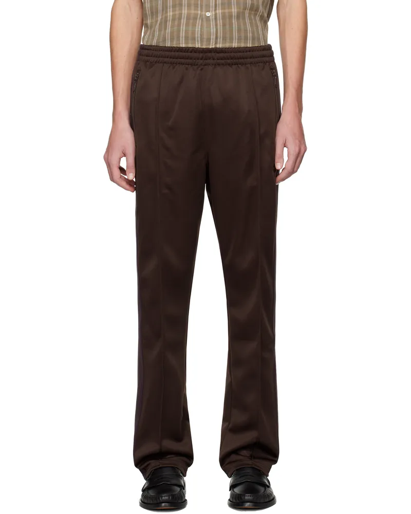 NEEDLES Brown Narrow Track Pants B-dk.brown