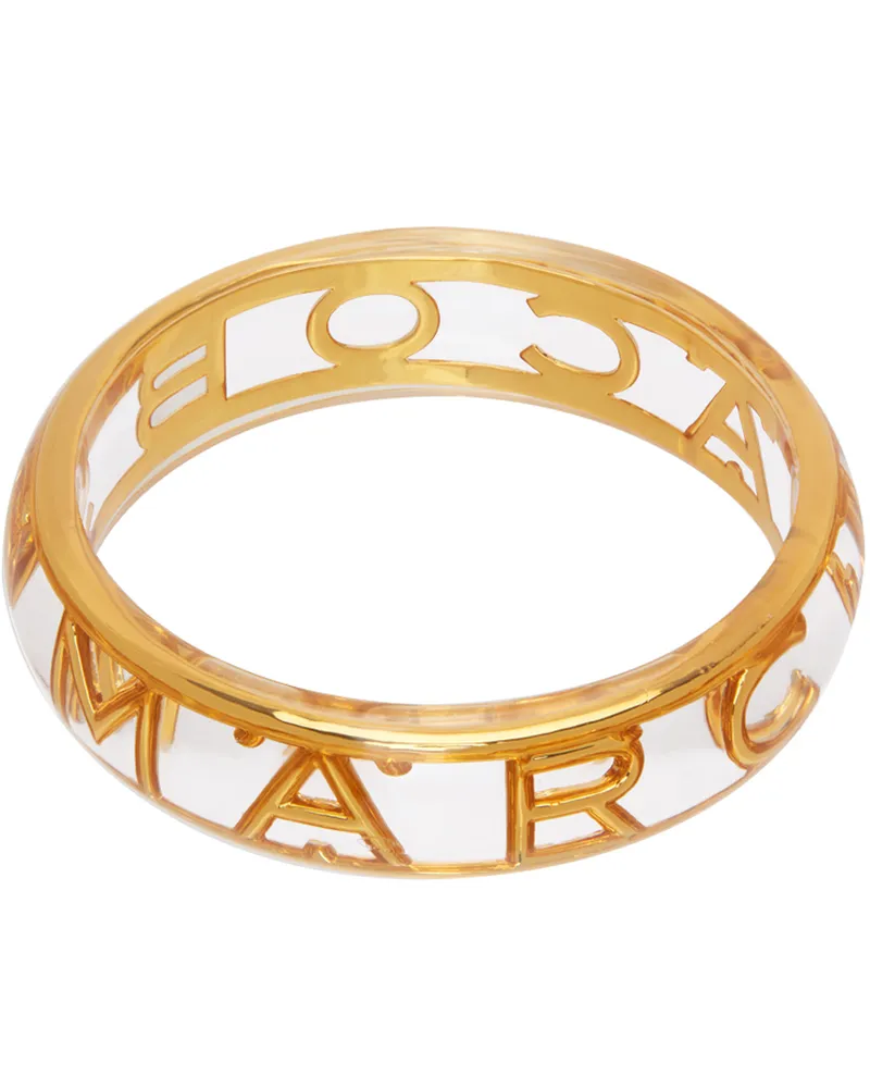 Marc Jacobs Gold & Transparent 'The Monogram' Cuff Bracelet 977