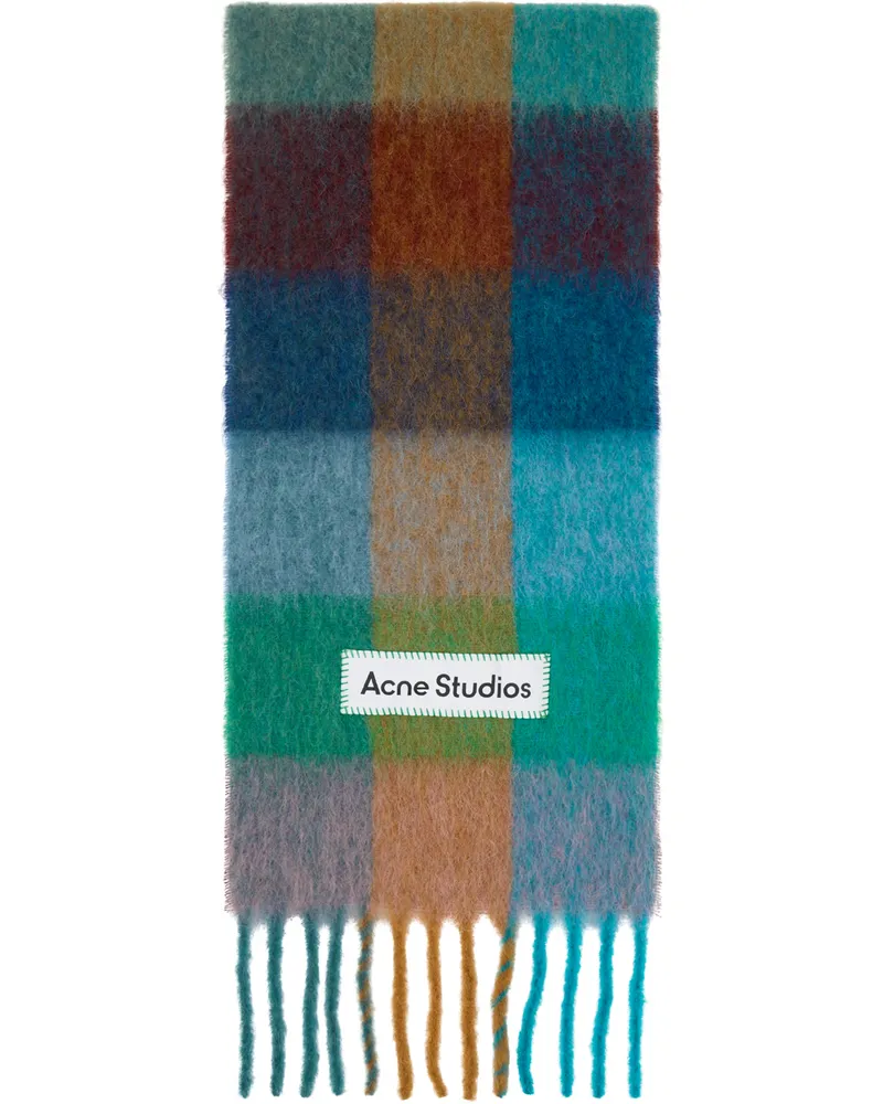 Acne Studios Multicolor Mohair Checked Scarf Dl4