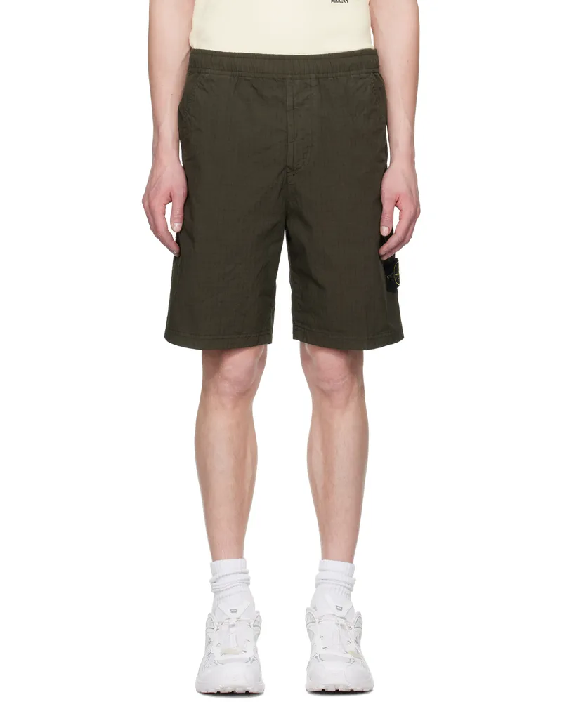 Stone Island Khaki Mil-Spec Stretch Ripstop-TC Shorts V0054