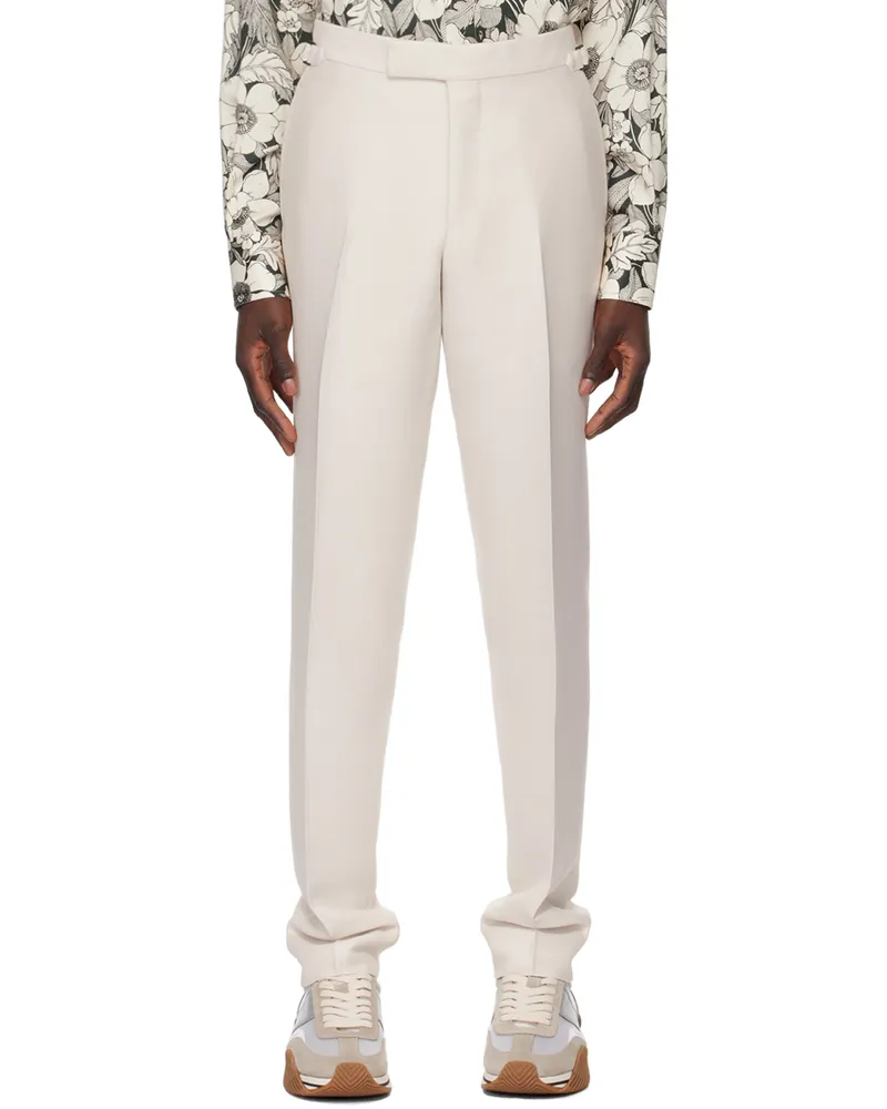 Tom Ford Off-White Techno Trousers Bone