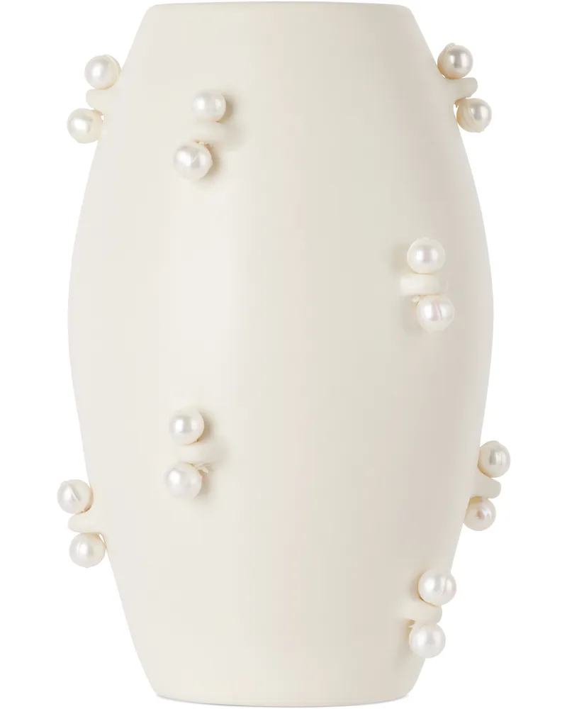 Completedworks White Pearly Pearl Small Vase Matte