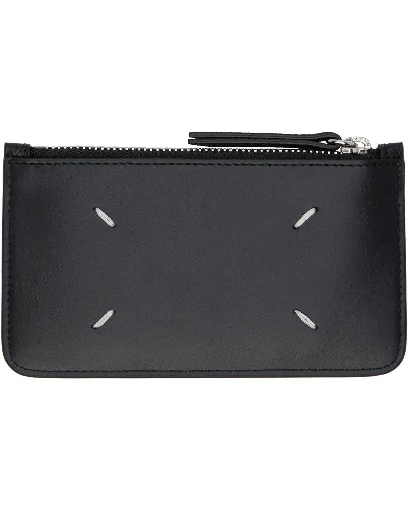 Maison Margiela Black Four Stitches Card Holder T8013