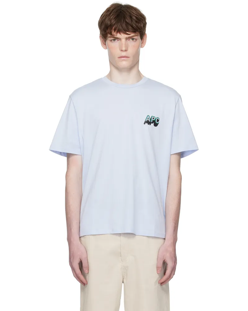 A.P.C. Blue 70's H T-shirt Iat