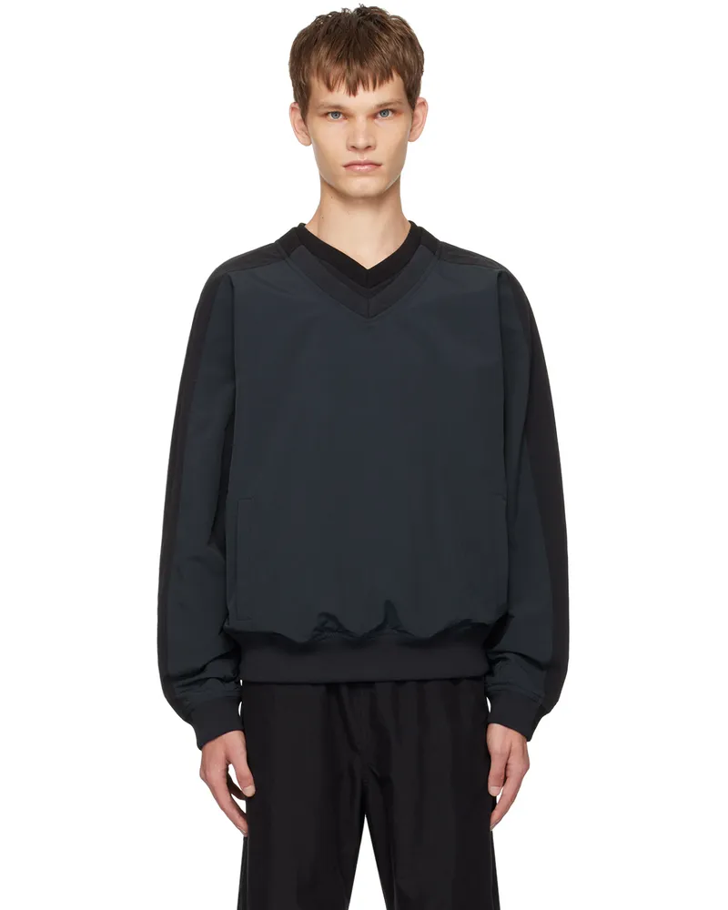 Calvin Klein Navy Double V-Neck Sweatshirt Vulcan
