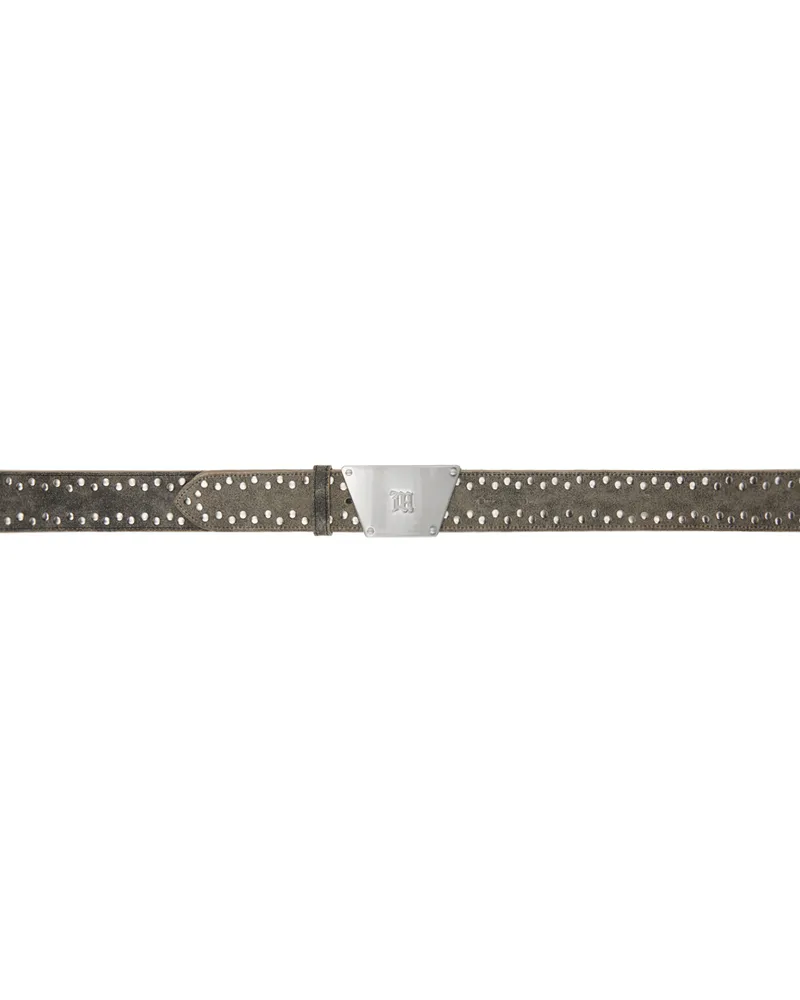 MISBHV Taupe 'The 2000 Buckle' Belt Grey