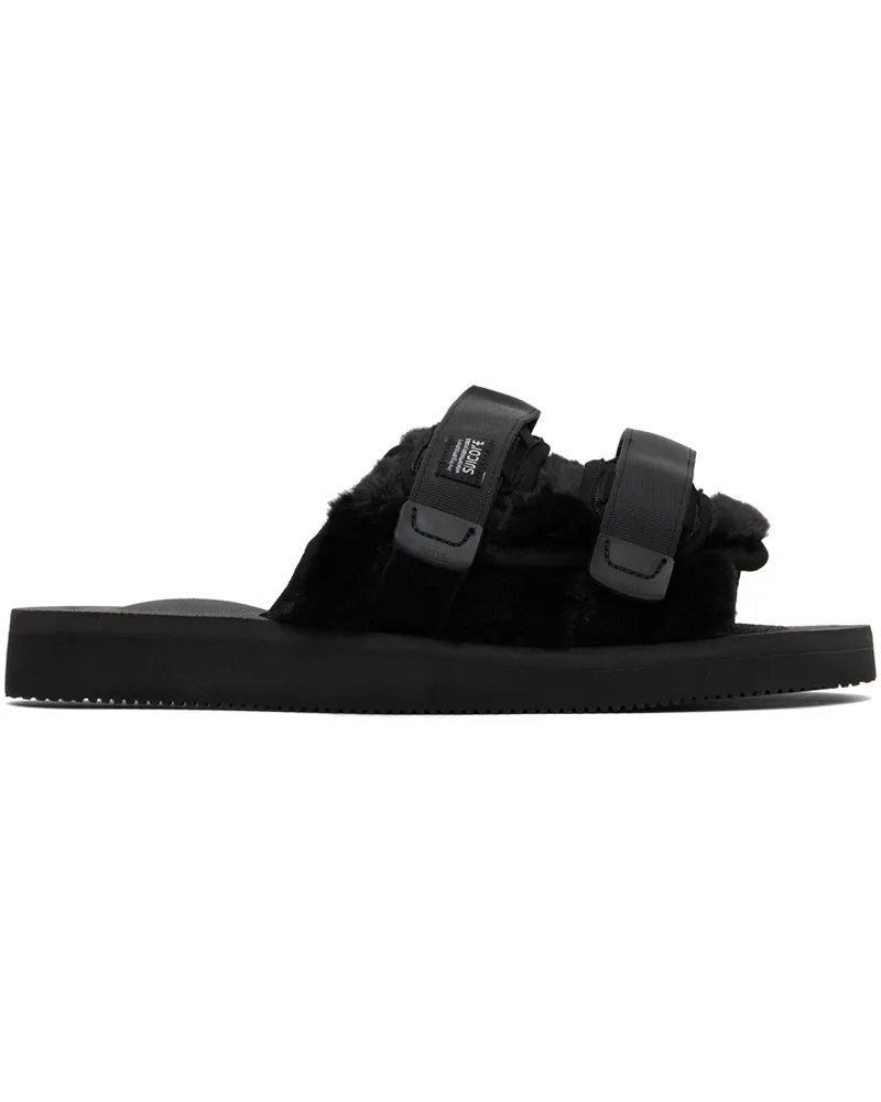 SUICOKE Black MOTO-FURab Sandals Black