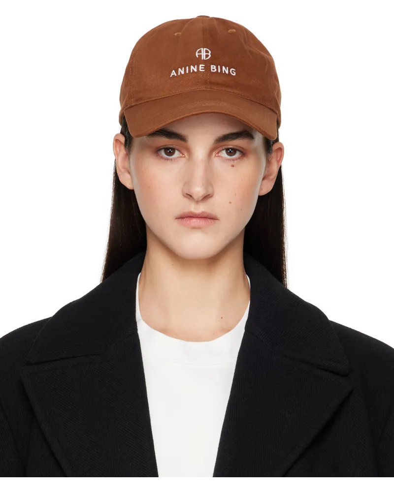 Anine Bing Brown Jeremy Baseball Cap Brown