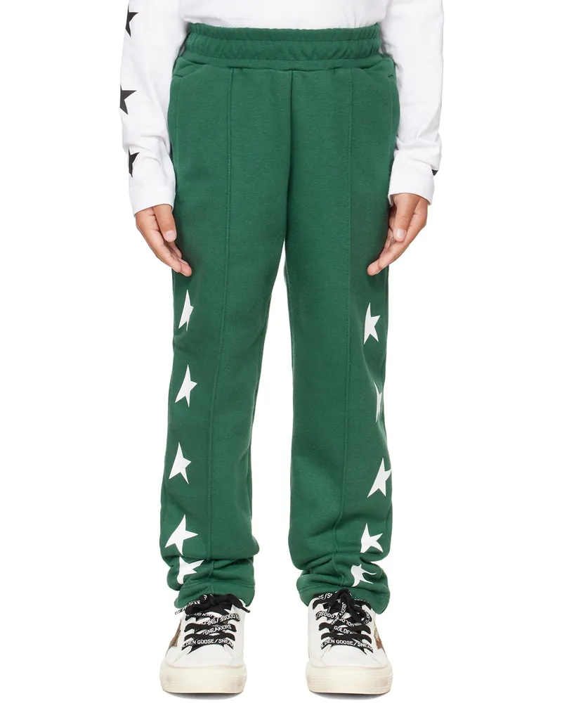 Golden Goose Kids Green Star Sweatpants 35825