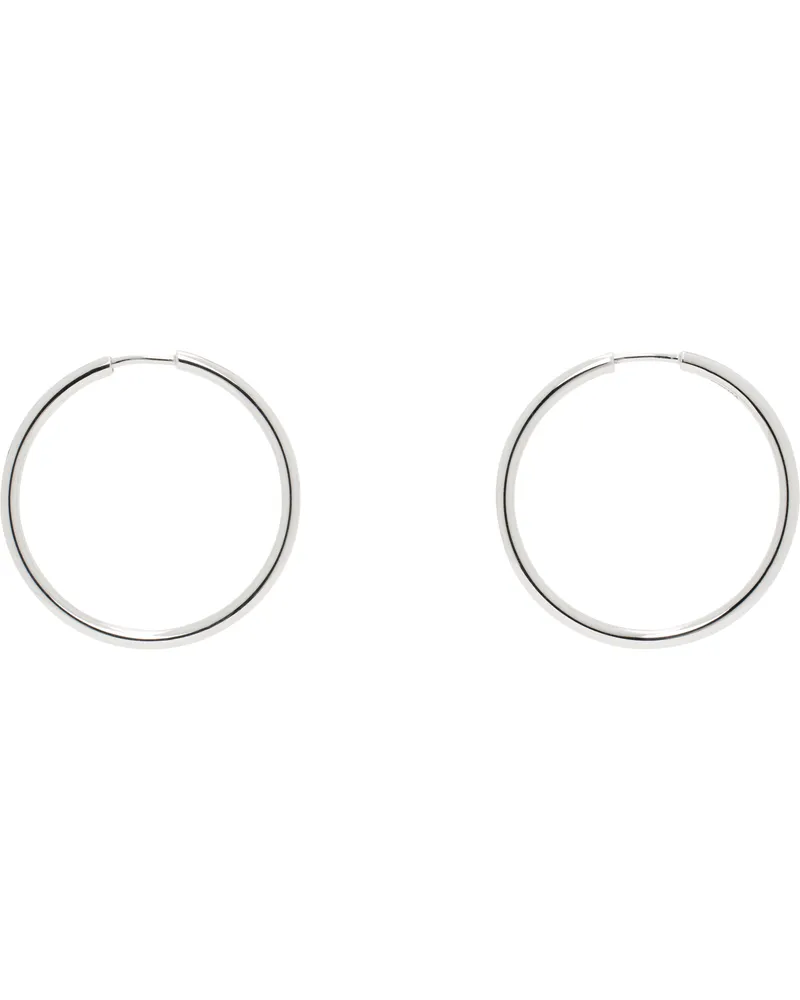Maria Black Silver Senorita Hoop Earrings Silver