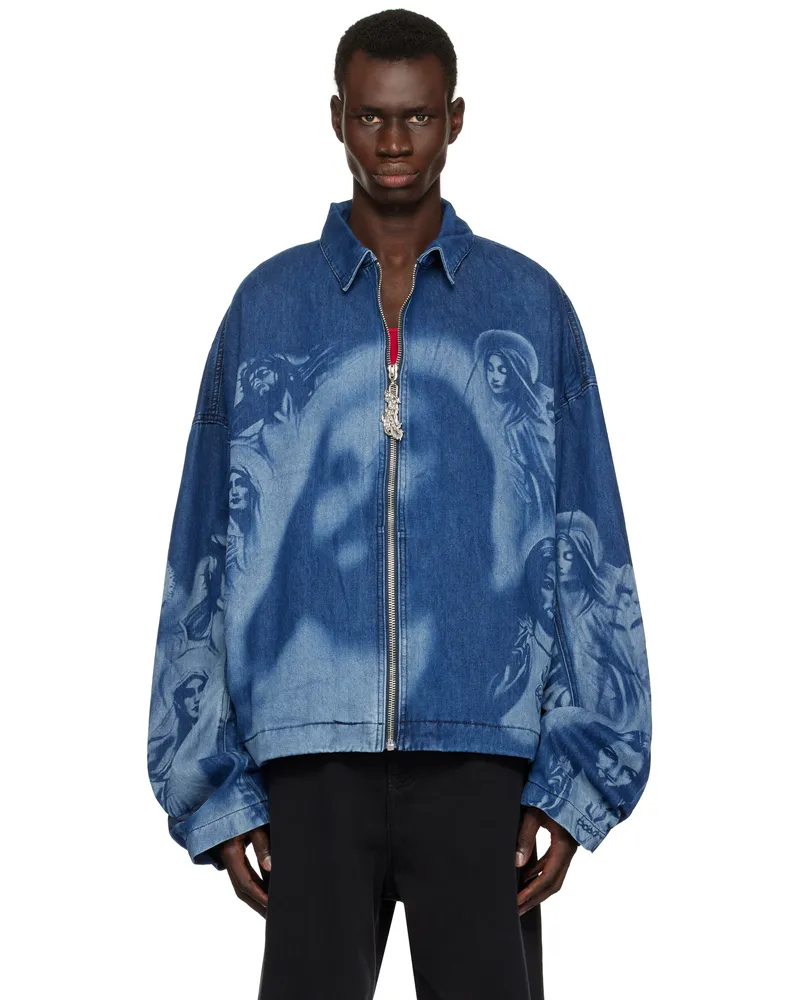 Gerrit Jacob Blue Oversized Denim Jacket Indigo
