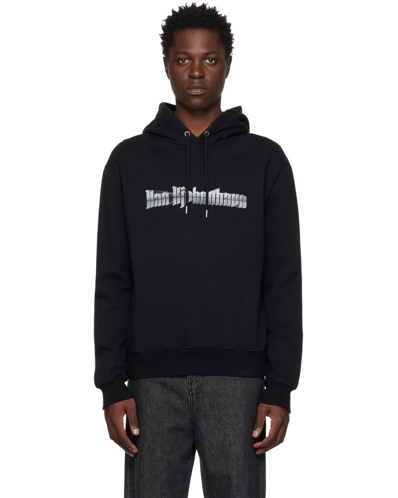 Han Kjøbenhavn Black Artwork Hoodie Black