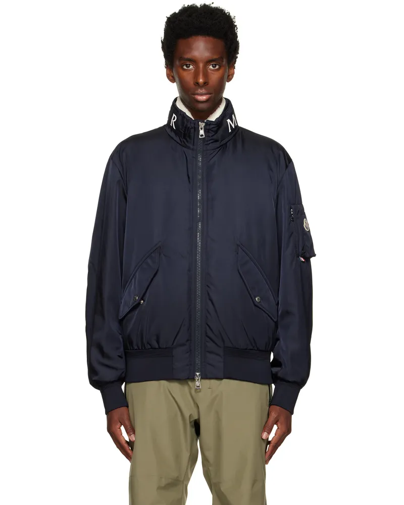 Moncler Navy & Off-White Timur Bomber Jacket & Down Vest Set 774