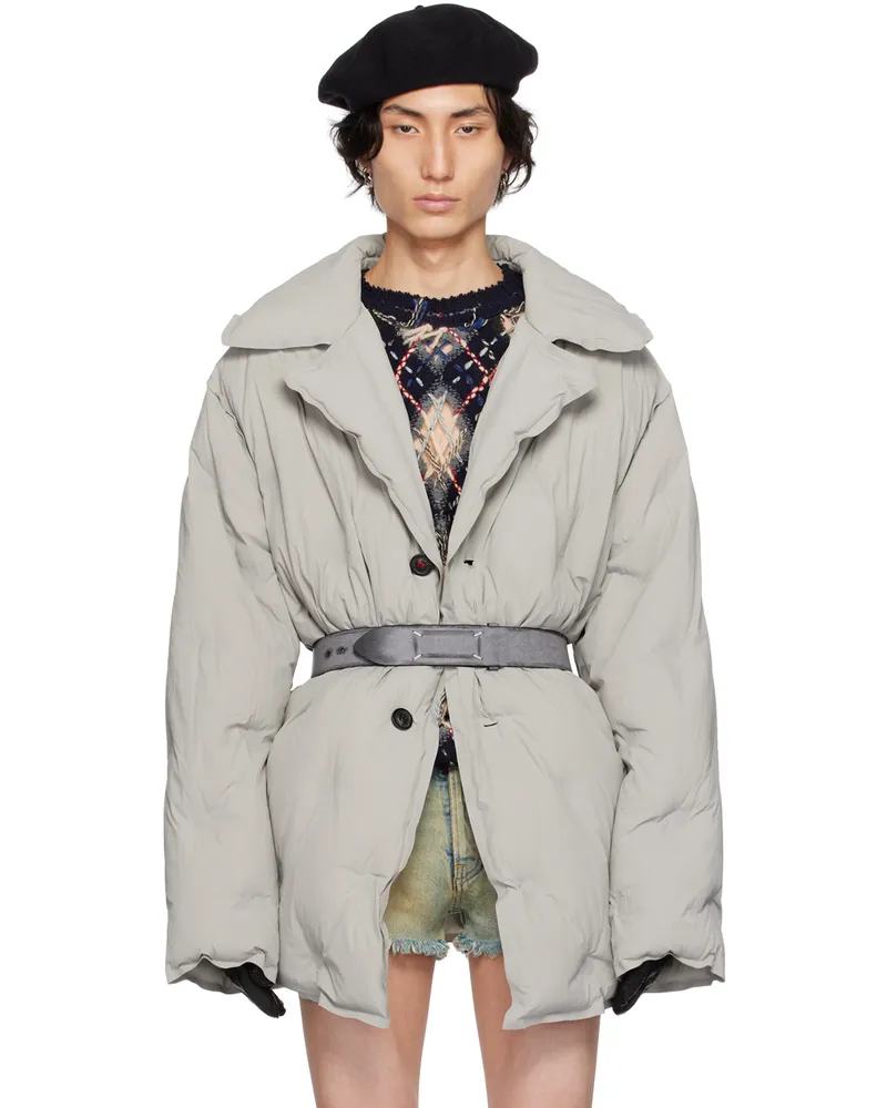 Maison Margiela Gray Padded Puffer Jacket 852