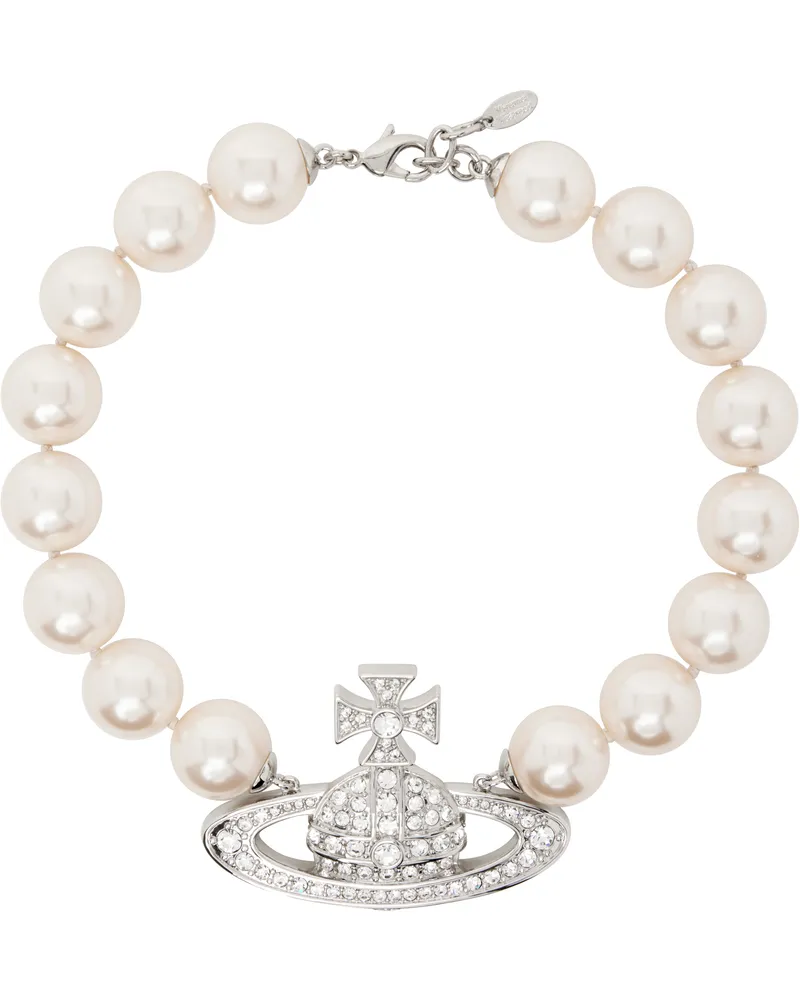 Vivienne Westwood Silver & White Neysa Necklace P226