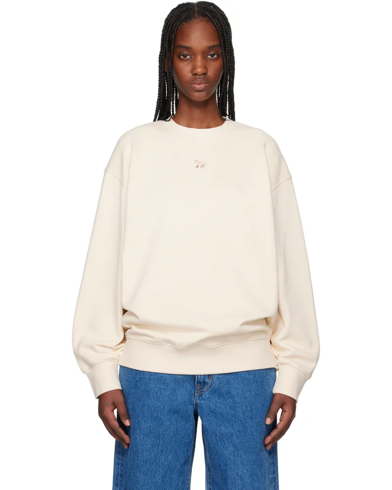 Kitsuné Beige Baby Fox Patch Oversize Sweatshirt 0134