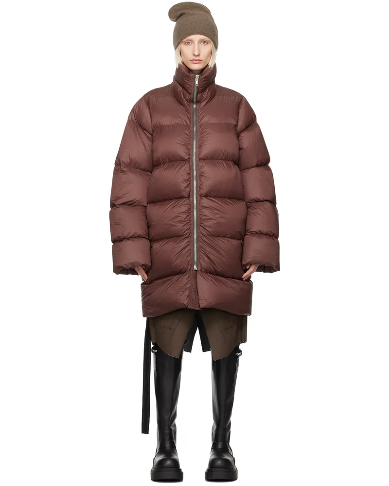 Rick Owens Brown Turtle Down Coat 93
