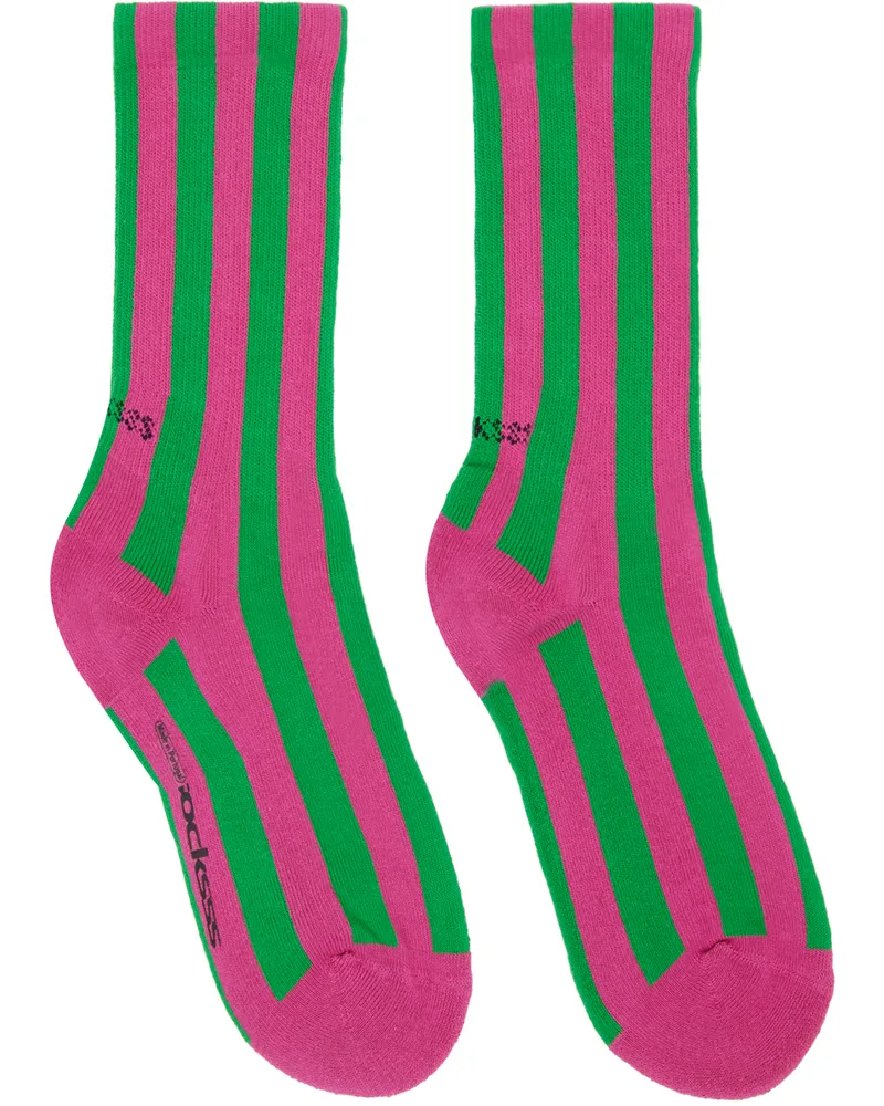 SOCKSSS Two-Pack Pink & Green Socks Pick