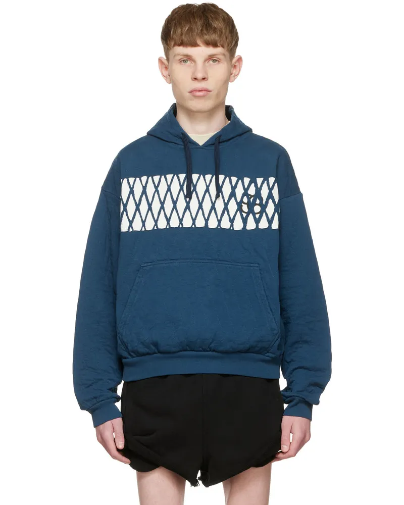 STEFAN COOKE Blue Cotton Hoodie Blue