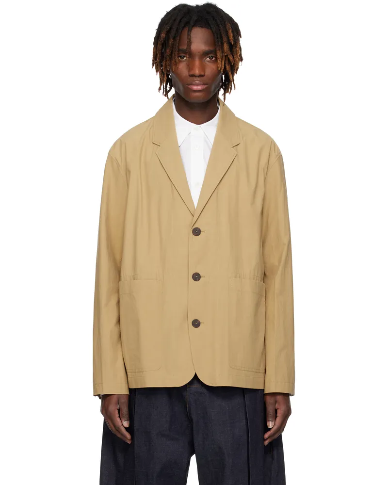 Studio Nicholson Tan Reale Blazer Sand