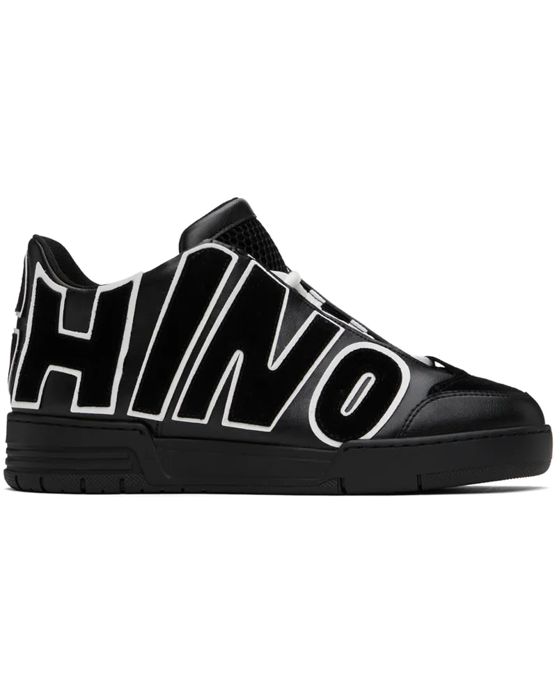 Moschino Black Streetball Maxi Logo Sneakers Black