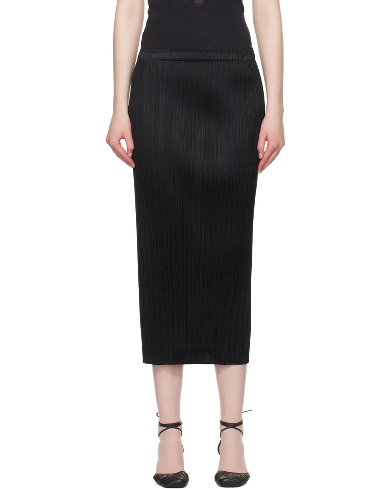 Issey Miyake Black Basics Midi Skirt 15