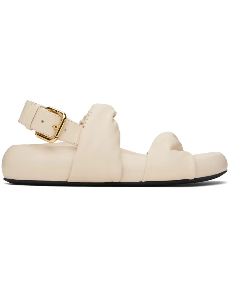 Marni Off-White Back Buckle Sandals 00w23