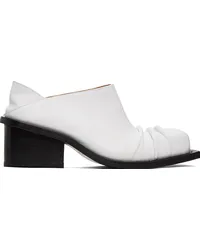 Fidan Novruzova SSENSE Exclusive White Convertible Chunky Heel Mules White